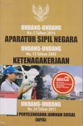UNNDANG-UNDANG No.5 Tahun 2014 APARATUR SIPIL NEGARA 
UNDANG-UNDANG No. 13 Tahun 2003 KETENAGAKERJAAN
UNDANG-UNDANG No.24 Tahun 2011 BADAN PENYELENGGARA JAMINAN SOSIAL (BPJS)