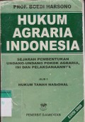 HUKUM AGRARIA INDONESIA sejarah pembentukan undang-undang pokok agraria,isi dan pelaksanaannya