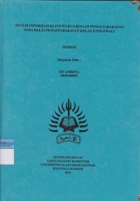 SISTEM INFORMASI KLIEN WARGA BINAAN PEMASYARAKATAN PADA BALAI PERMASYARAKATAN KELAS II POLEWALI