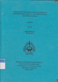 SISTEM INFORMASI KEPUTUSAN PENERIMAAN KARYAWAN PADA PT.COLOMBUS CABANG POLEWALI MANDAR